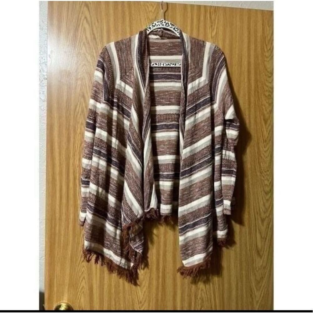 Peyton Primrose Striped Cardigan Woman’s Size 1X